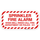 Sprinkler Fire Alarm Sign, Fire Safety Sign