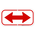 Both Side Arrow Red Sign