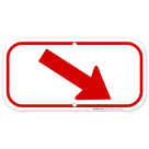 Down Right Side Diagonal Sign