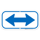 Bidirectional Blue Arrow Sign