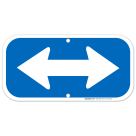 Both Side Blue Board Arrow Sign