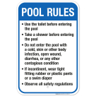 Arizona Pool Rules Sign, Complies With State Of Arizona Pool Safety Code