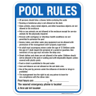 Arkansas Pool Rules Sign, Complies With State Of Arkansas Pool Safety Code