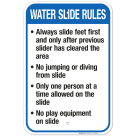 Arkansas Water Slide Rules Sign, Complies With State Of Arkansas Pool Safety Code