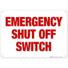 California Shut Off Switch Sign, Complies With State Of California Pool Safety Code