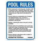 Colorado Pool Rules Sign, Complies With State Of Colorado Pool Safety Code