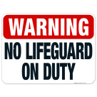 North Carolina No Lifeguard Sign, Complies With State Of North Carolina Pool Safety Code, (SI-62034)