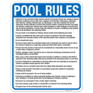 Illinois Pool Rules Sign, Complies With State Of Illinois Pool Safety Code
