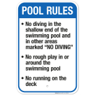 Iowa Pool Rules Sign, Complies With State Of Iowa Pool Safety Code