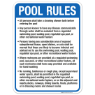 Kansas Pool Rules Sign, Complies With State Of Kansas Pool Safety Code