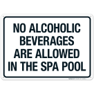 Michigan No Alcoholic Beverages Sign, Complies With State Of Michigan Pool Safety Code