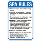 Montana Spa Rules Sign, Complies With State Of Montana Pool Safety Code