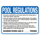 Nebraska Pool Regulations Sign, Complies With State Of Nebraska Pool Safety Code