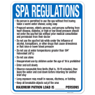 Nebraska Spa Regulations Sign, Complies With State Of Nebraska Pool Safety Code