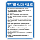 Nevada Water Slide Rules Sign, Complies With State Of Nevada Pool Safety Code