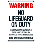 Nevada Warning No Lifeguard On Duty Sign, Complies With State Of Nevada Pool Safety Code