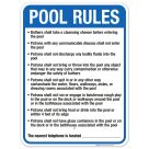 New Hampshire Pool Rules Sign, Complies With State Of New Hampshire Pool Safety Code