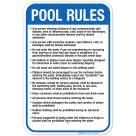New Jersey Pool Rules Sign, Complies With State Of New Jersey Pool Safety Code