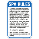 New Mexico Spa Rules Sign, Complies With State Of New Mexico Pool Safety Code