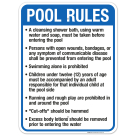 Oklahoma Pool Rules Sign, Complies With State Of Oklahoma Pool Safety Code, (SI-62137)