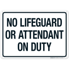 Oklahoma No Lifeguard On Duty Sign, Complies With State Of Oklahoma Pool Safety Code
