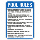 Oregon Pool Rules Sign, Complies With State Of Oregon Pool Safety Code, (SI-62140)
