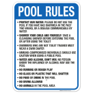 Oregon Pool Rules Sign, Complies With State Of Oregon Pool Safety Code