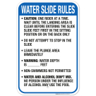 Oregon Water Slide Rules Sign, Complies With State Of Oregon Pool Safety Code