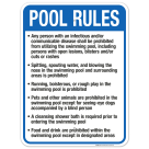 Rhode Island Pool Rules Sign, Complies With State Of Rhode Island Pool Safety Code