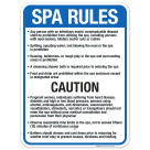 Rhode Island Spa Rules Sign, Complies With State Of Rhode Island Pool Safety Code