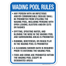 Rhode Island Wading Pool Rules Sign, Complies With State Of Rhode Island Pool Safety Code