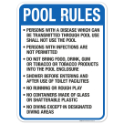 South Dakota Pool Rules Sign, Complies With State Of South Dakota Pool Safety Code