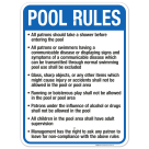 Tennessee Pool Rules Sign, Complies With State Of Tennessee Pool Safety Code