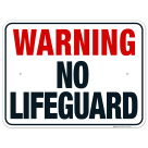 Tennessee Warning No Lifeguard Sign, Complies With State Of Tennessee Pool Safety Code