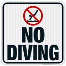 Texas No Diving Sign, Complies With State Of Texas Pool Safety Code