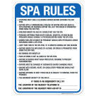 Washington Spa Rules Sign, Complies With State Of Washington Pool Safety Code, (SI-62171)