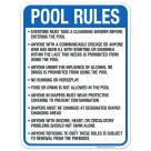 Washington Pool Rules Sign, Complies With State Of Washington Pool Safety Code