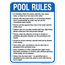West Virginia Pool Rules Sign, Complies With State Of West Virginia Pool Safety Code