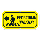 Pedestrian Walkway Left Sign