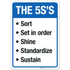 5S Sort Set In Order Shine Standardize Sustain Sign