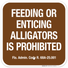 Feeding Or Enticing Alligators Is Prohibited Fla Admin Code Sign