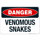 Danger Venomous Snakes Sign