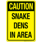 Snake Dens In Area Sign
