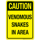 Caution Venomous Snakes In Area Sign