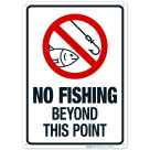 No Fishing Beyond This Point Sign, (SI-62400)