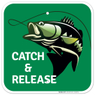 Catch And Release Fishing Sign, (SI-62429)