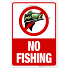 No Fishing With Graphic Sign