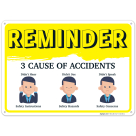Reminder 3 Causes Of Accidents Didn't Hear Safety Instructions Didn't See Safety Sign