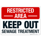 Keep Out Sewage Treatment Sign