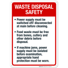 Waste Disposal Safety Guidelines Sign